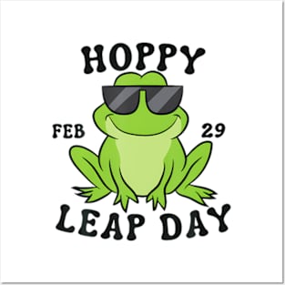 Funny Frog Lover Hoppy Leap Day February 29 Kids Adults Posters and Art